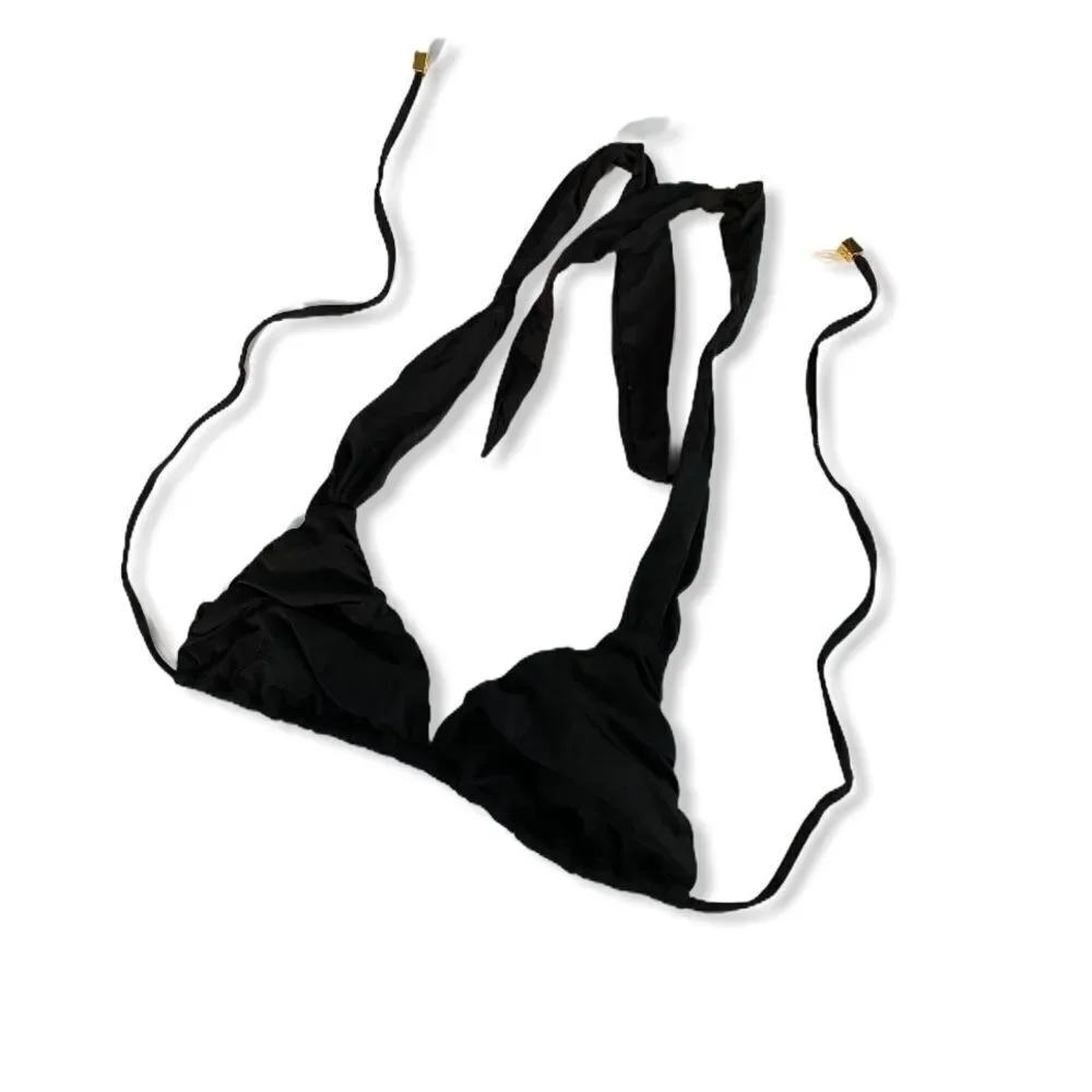 Beach Bunny‎ Bronze Bikini Top Black